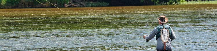 man fly fishing